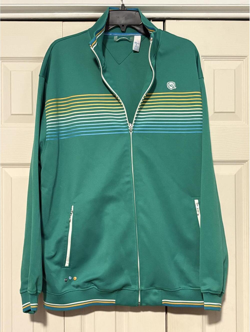 Vintage Rocawear Y2K Green Track Jacket Retro Streetwear Hip Hop Full Zip